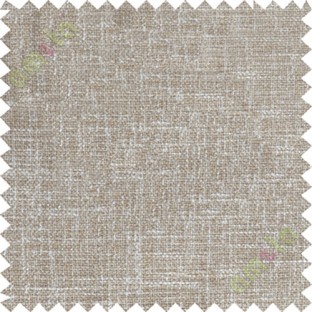 Brown white jute finish poly sofa upholstery fabric